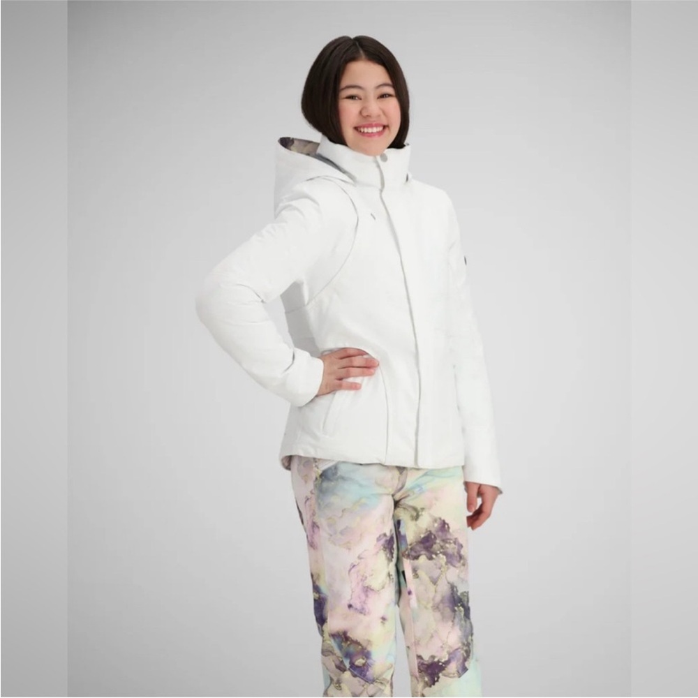 NWT Obermeyer Rylee Insulated Jacket - Girls' White Child size 6/7 $169.50.